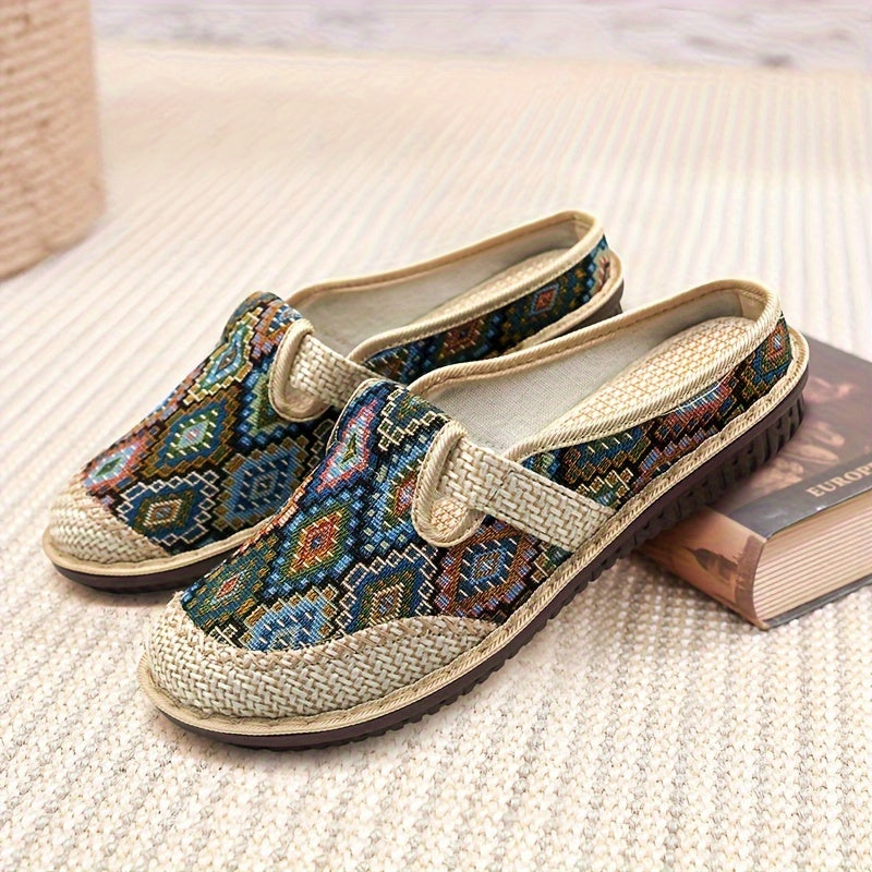 Linen Charm Flats - Style and Comfort in Every Step